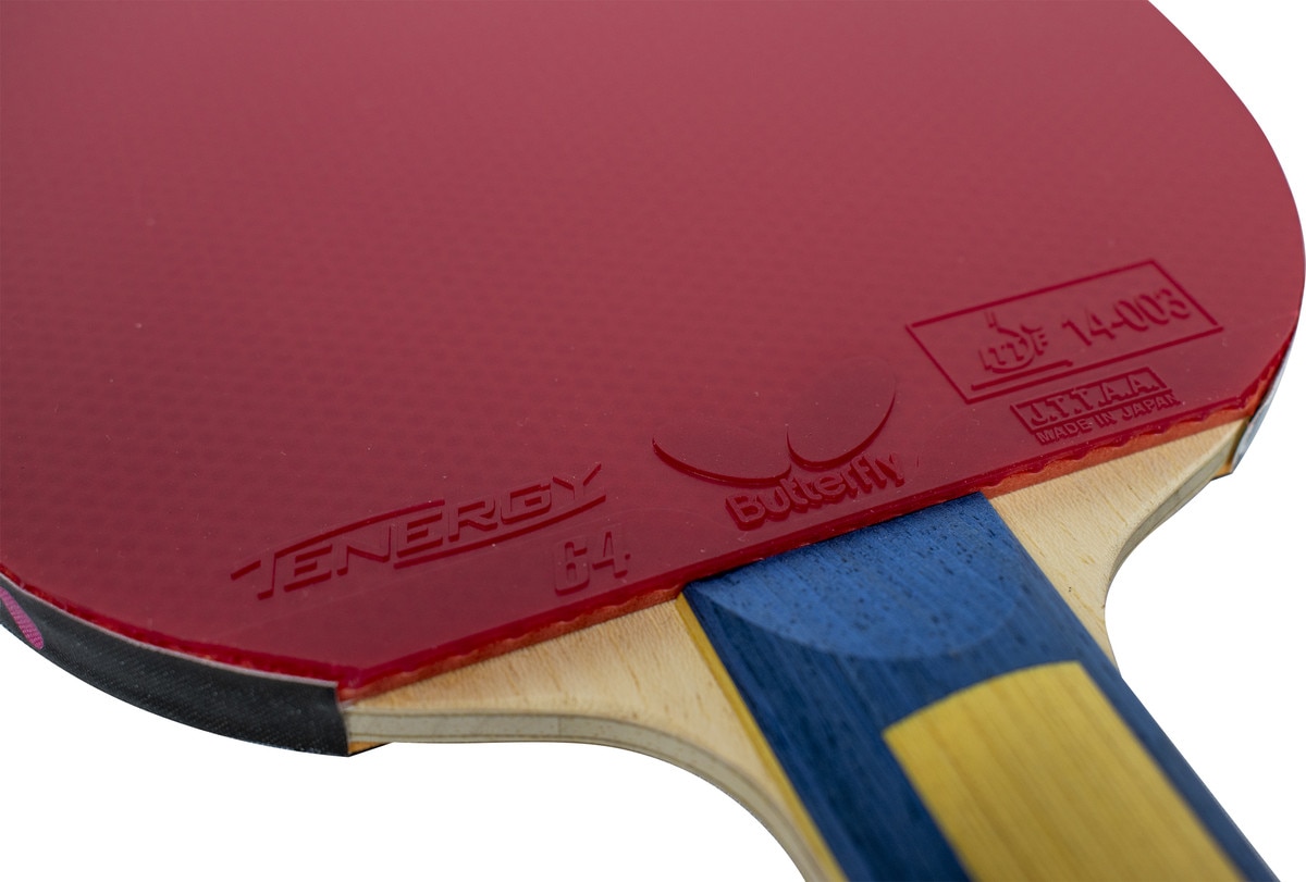 Innershield Layer ZLF Pro-Line Racket + Tenergy 64 + Feint Long II: Close-up of Tenergy Profile